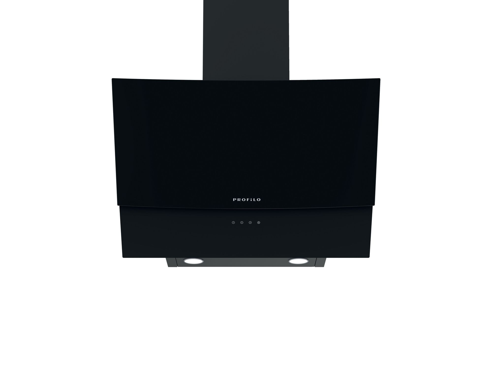 Duvar Tipi Davlumbaz 60 cm Siyah cam dekor 