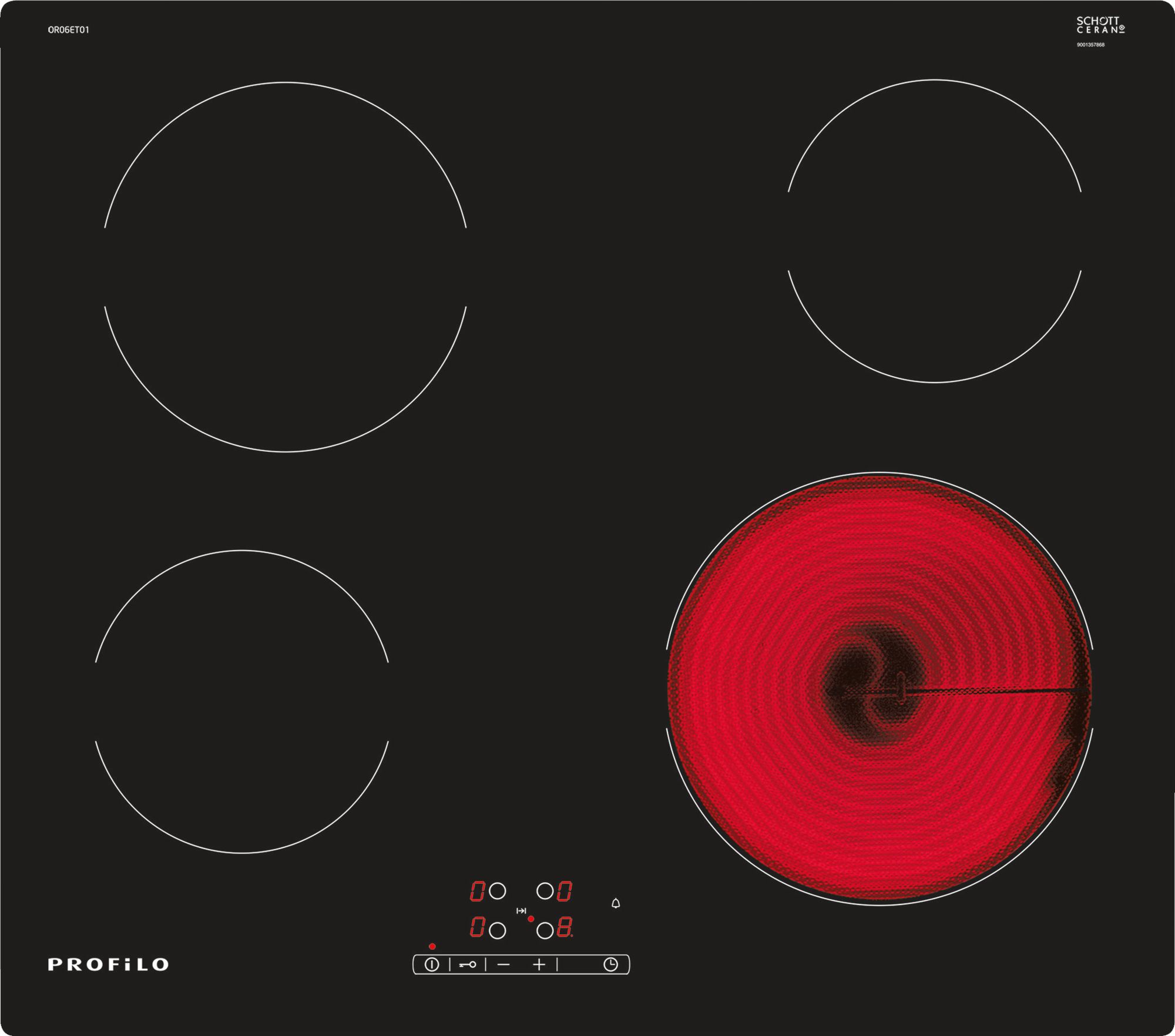 Elektrikli Ocak 60 cm Siyah 
